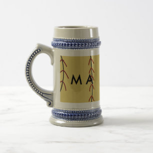 Caneca De Cerveja Simples monograma adicione seu nome com letra míni