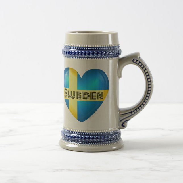 Caneca De Cerveja Sinalizador de Coração de suecia (Direita)