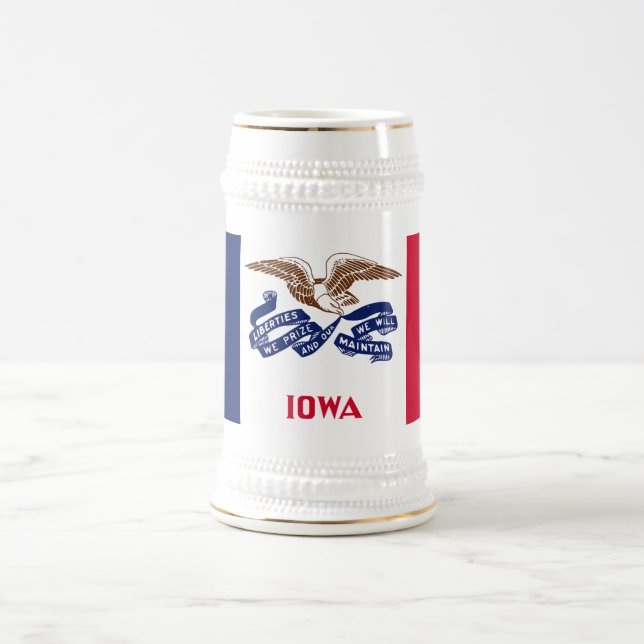 Caneca De Cerveja Sinalizador do Estado de Iowa (Centro)