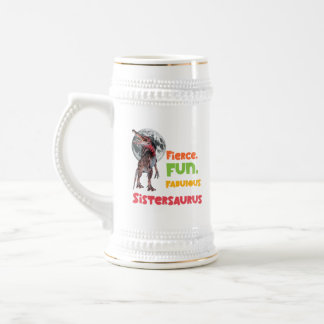 Caneca De Cerveja Sistersaurus: Fierce, fun and fabulous Funny