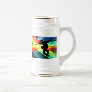 Caneca De Cerveja Skater no relâmpago transversal de Criss