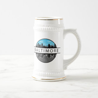 Caneca De Cerveja Skyline de Baltimore Maryland