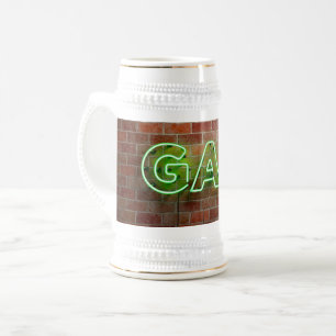 Caneca De Cerveja SlipperyJoe letreiro neon gay iluminado brilhante