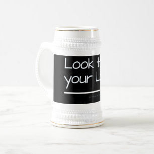 Caneca De Cerveja SlipperyJoe parece à esquerda uma seta escura bran