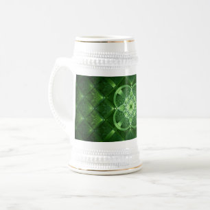 Caneca De Cerveja SlipperyJoe's Dia de São Patrício brilhante trevo