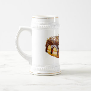 Caneca De Cerveja SlipperyJoe's donut decadente coberto com uma espe