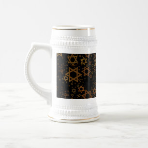 Caneca De Cerveja SlipperyJoe's Estrela de David artística temática 