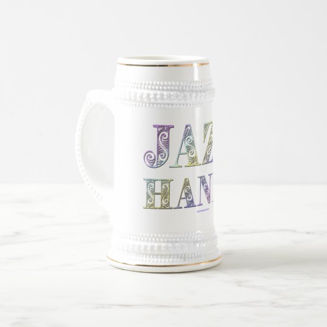 Caneca De Cerveja SlipperyJoe's musical da Broadway Jazz Hands queer (Frente Esquerda)