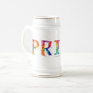 Caneca De Cerveja SlipperyJoe's texto colorido e criativo com tema d