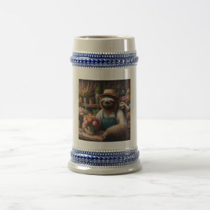 Caneca De Cerveja Sloth Florist