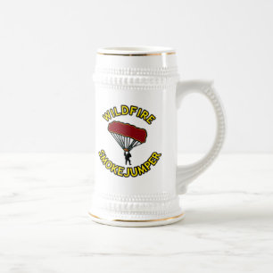 Caneca De Cerveja Smokejumper do incêndio violento