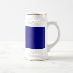 Caneca De Cerveja Somente Algo de Azul em Retro - Arte Decô Style