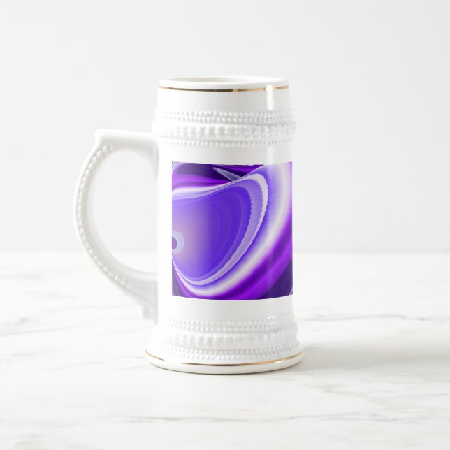 Caneca De Cerveja Sonho Roxo, Abstrato Fantasy Arte Arco-Íris (Esquerda)