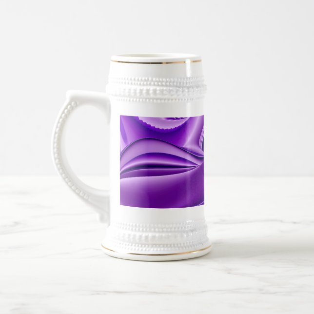 Caneca De Cerveja Sonho Roxo, Abstrato Fantasy Arte Arco-Íris (Esquerda)