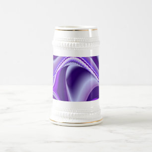 Caneca De Cerveja Sonho Roxo, Abstrato Fantasy Arte Arco-Íris