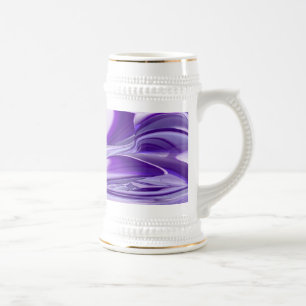 Caneca De Cerveja Sonho Roxo, Abstrato Fantasy Arte Arco-Íris