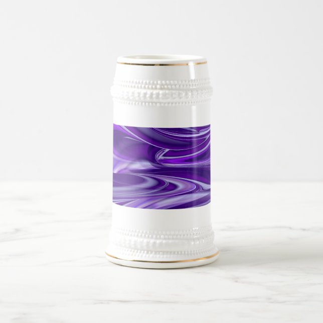 Caneca De Cerveja Sonho Roxo, Abstrato Fantasy Arte Arco-Íris (Centro)