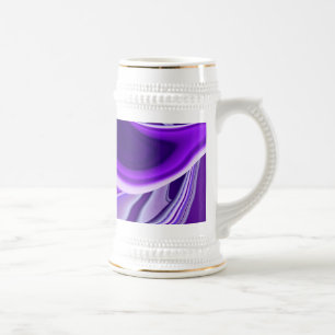 Caneca De Cerveja Sonho Roxo, Abstrato Fantasy Arte Arco-Íris