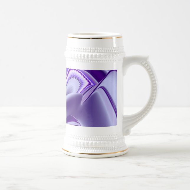 Caneca De Cerveja Sonho Roxo, Abstrato Fantasy Arte Arco-Íris (Direita)
