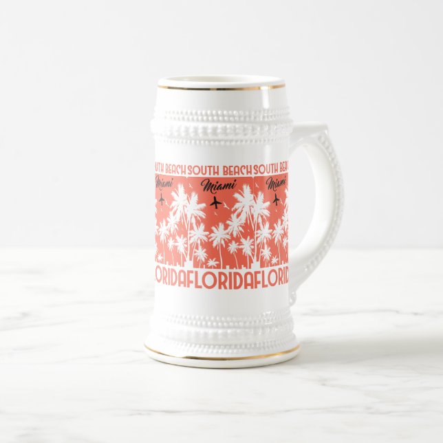 Caneca De Cerveja South Beach Miami-Florida (Frente Esquerda)