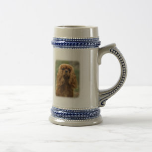 Caneca De Cerveja Spaniel de rei Charles descuidado 9F51D-10
