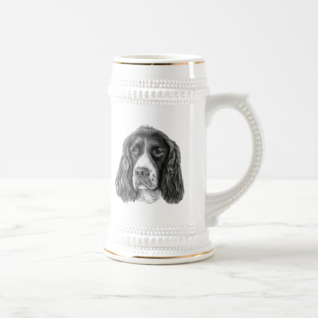 Caneca De Cerveja Spaniel de Springer inglês (Direita)