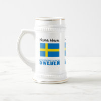 Suecia e Bandeira Sueca Personalizados 