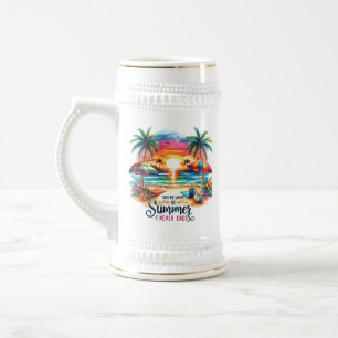 Caneca De Cerveja Summer Vibes Brushaft Beach Sunset-34626