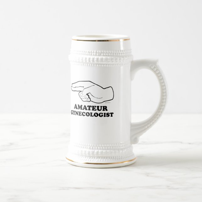 Caneca De Cerveja T-shirt AMADOR do GINECOLOGISTA (Direita)