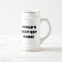 T-shirt preto e branco do Melhor-est Nana do mundo