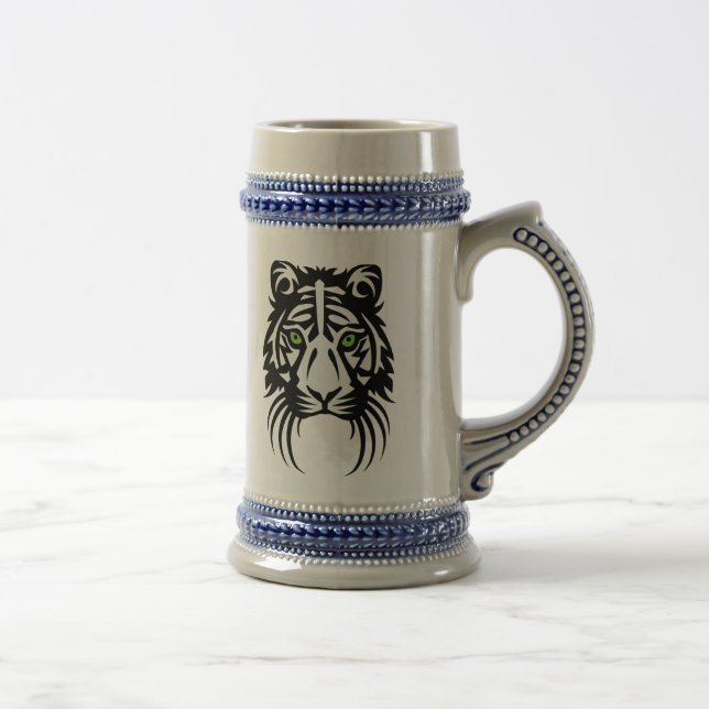 Caneca De Cerveja Tatuagem de Tigre Branco (Direita)