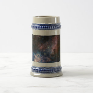 Caneca De Cerveja Telescópio do Hubble da Nebulosa Vermelha e Azul