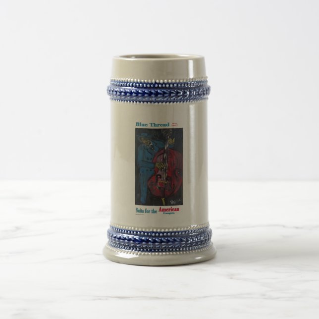 Caneca De Cerveja Ternos de Linha Azul (Centro)