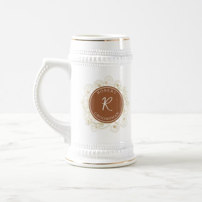 Caneca De Cerveja Terracotta Padrinhos de casamento personalizados C (Esquerda)