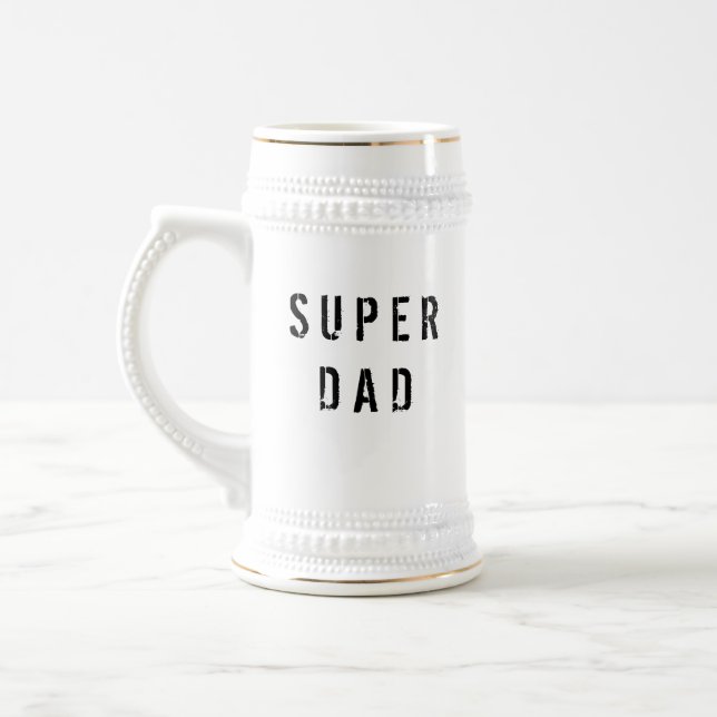 Caneca De Cerveja Texto do Super pai (Esquerda)