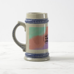 Caneca De Cerveja texto simples mínimo adicione seu logotipo/design 