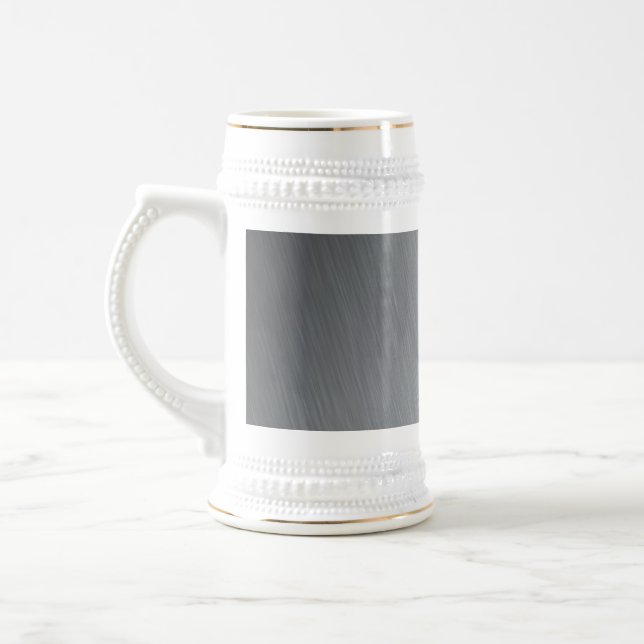 Caneca De Cerveja Textura de aço inoxidável com destaques da (Esquerda)