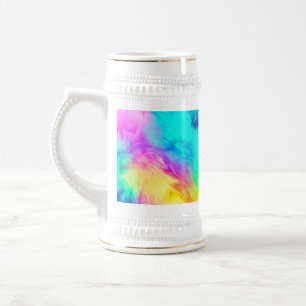 Caneca De Cerveja Textura de Pelo Fofinho Arco-Íris Vibrante-75201