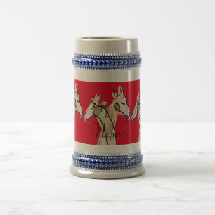 Caneca De Cerveja Thunder_Cove do Casal Girafa em forma de moeda