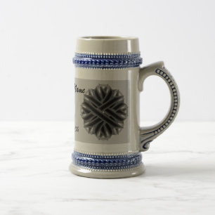 Caneca De Cerveja Tmpl da Flower Negra por Kenneth Yoncich