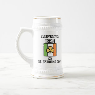 Caneca De Cerveja Todo mundo é irlandês no Dia de São Patrício