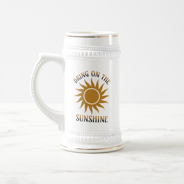Caneca De Cerveja Traga o Brilho Dourado do Sol (Esquerda)