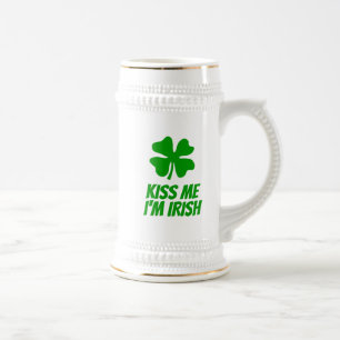 Caneca De Cerveja Trevo de quatro folhas engraçado do dia de São Pat