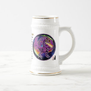 Caneca De Cerveja Turmalina Dragão Cósmico