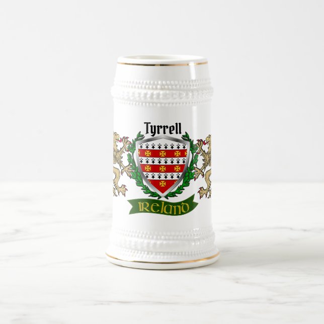 Caneca De Cerveja Tyrrell/Terrell Irish Shield (Centro)