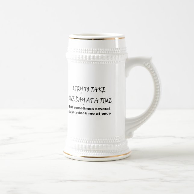 Caneca De Cerveja Um dia de cada vez (Direita)