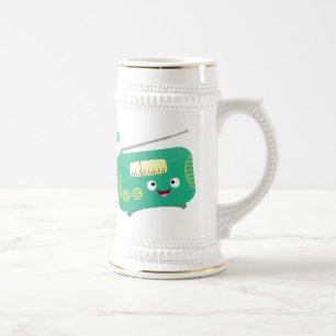 Caneca De Cerveja Um lindo e engraçado retrô de rádio