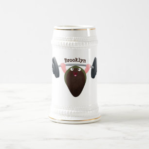 Caneca De Cerveja Um mexilhão engraçado trabalhando na ilustração de