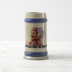 Caneca De Cerveja UncleSam_normal, meu vermelho patriótico dos