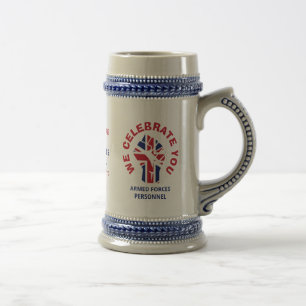 Caneca De Cerveja Union Jack, CELEBRAMOS VOCÊS Forças Armadas